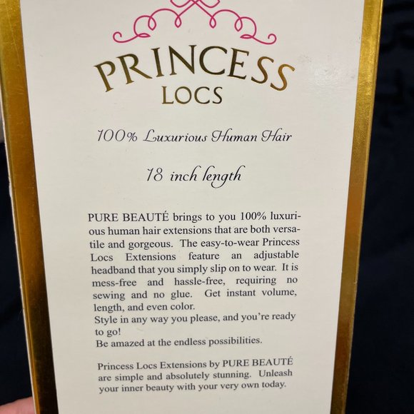 Princess Locs Human Hair Extensions String Clip on NIP 613/27 - Picture 9 of 9